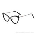 Nice Shape Cat Eye Acetate Combined Metal Eyewear For Women